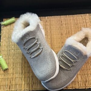 Mark Nason White Fur-Lined Footwear